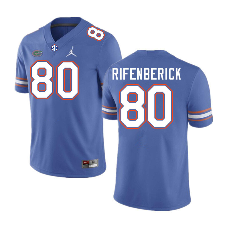 Florida Gators #80 Cary Rifenberick College Football Jerseys Stitched-Royal